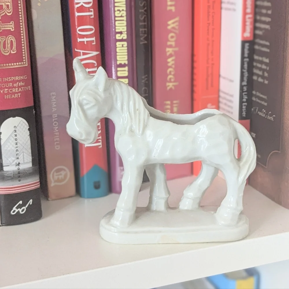 Vintage Ceramic Horse Planter/Vase - Made in Japan